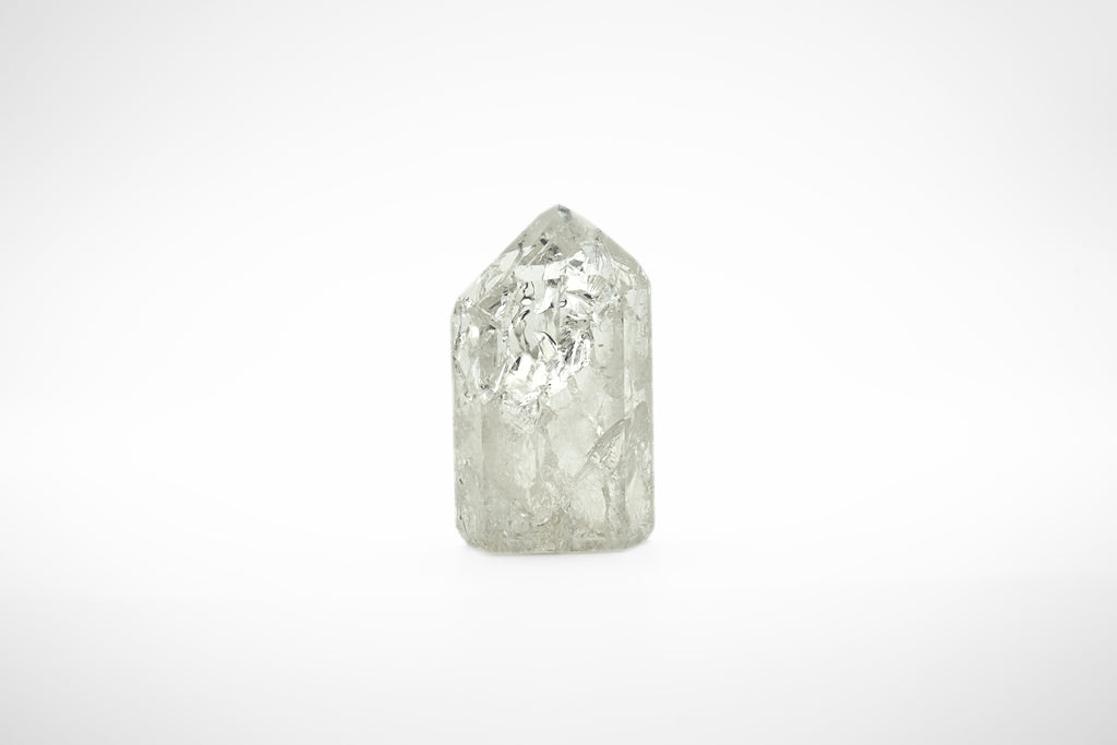 Clear Crackle Quartz Tower
