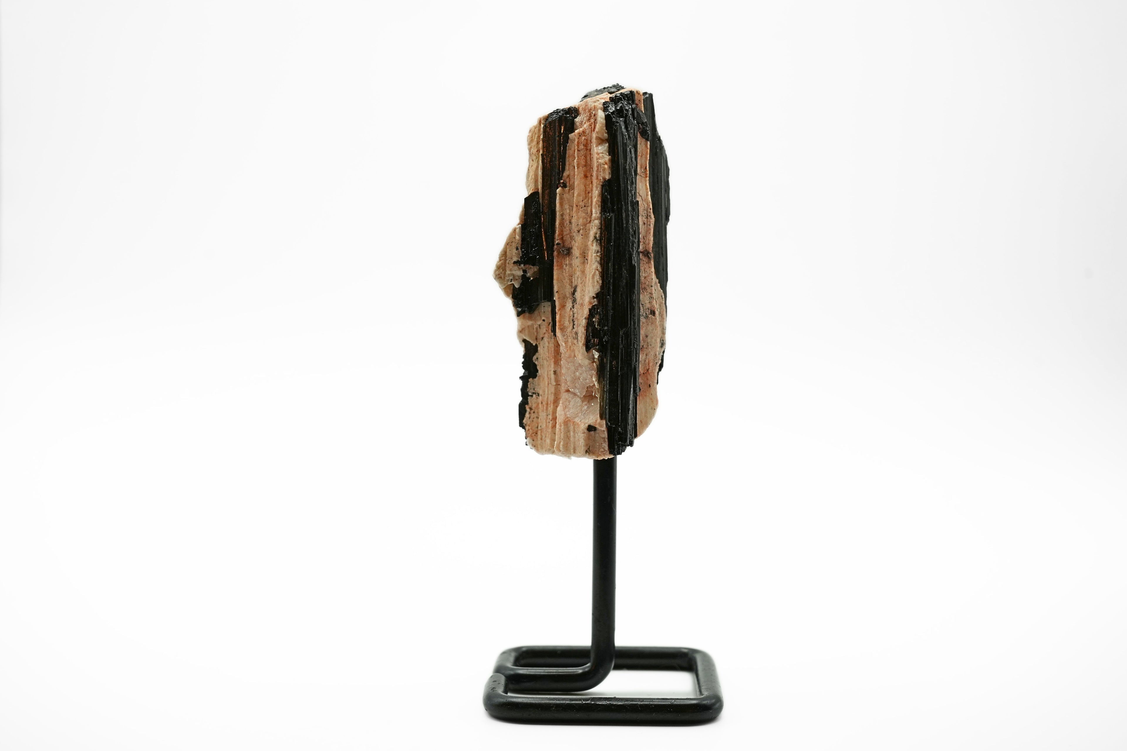 Black Tourmaline Matrix on Feldspar