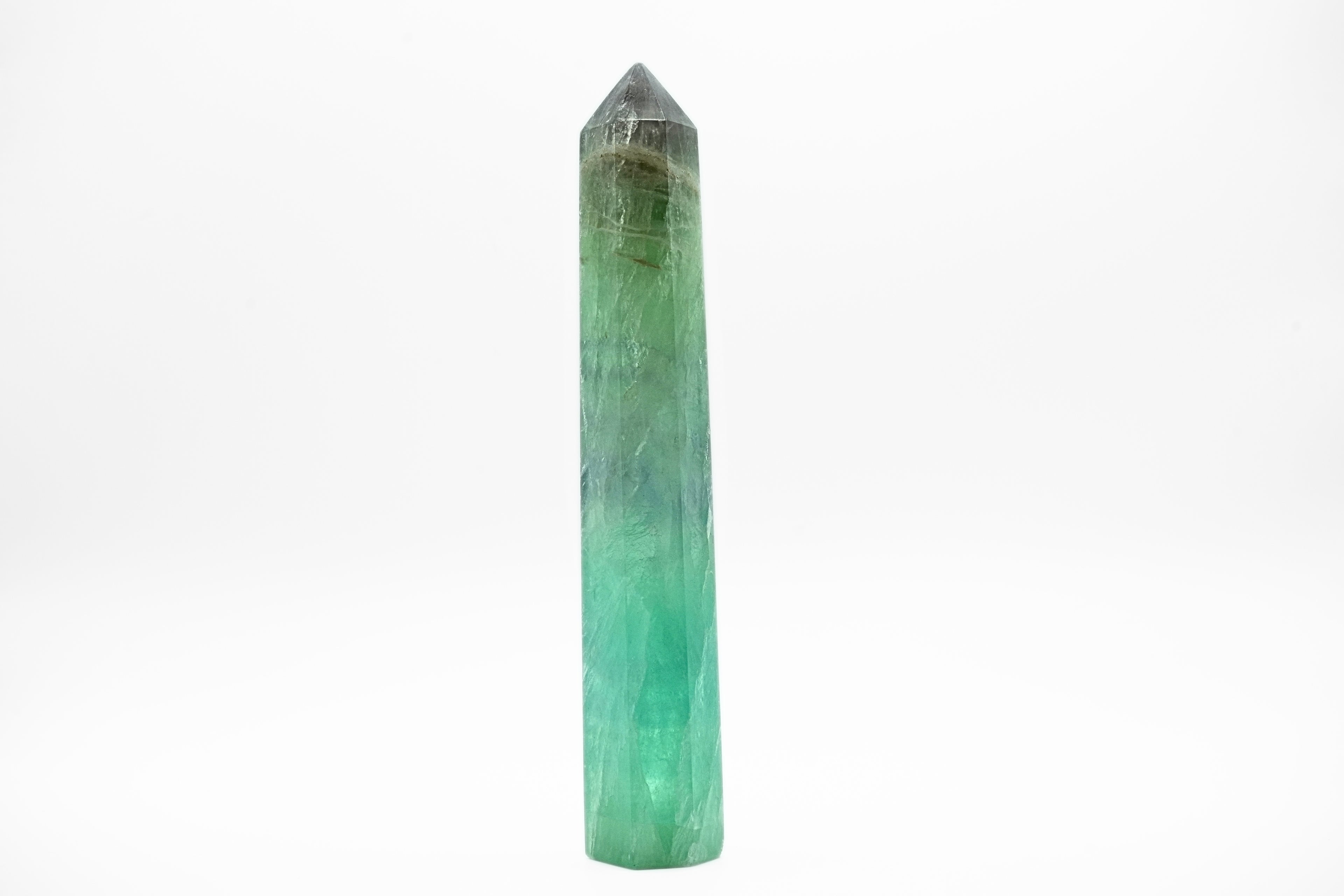 Green Fluorite Tower (with Rainbow Fluorite hue)