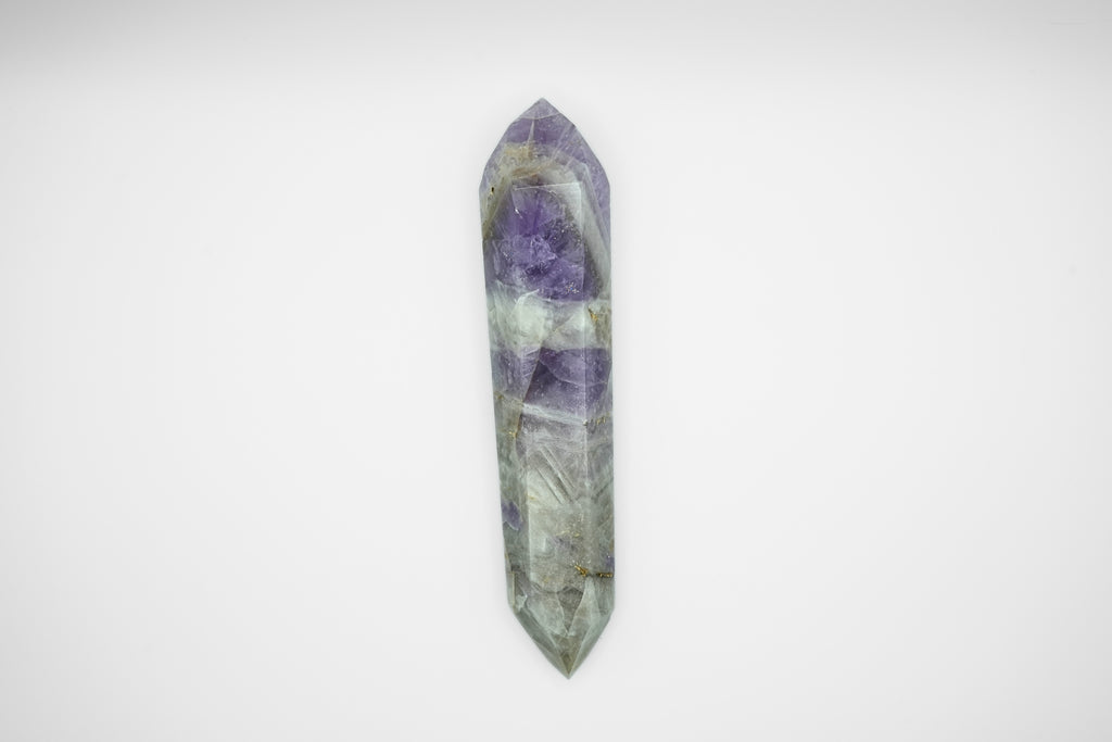 Chevron Amethyst DT Point Wand