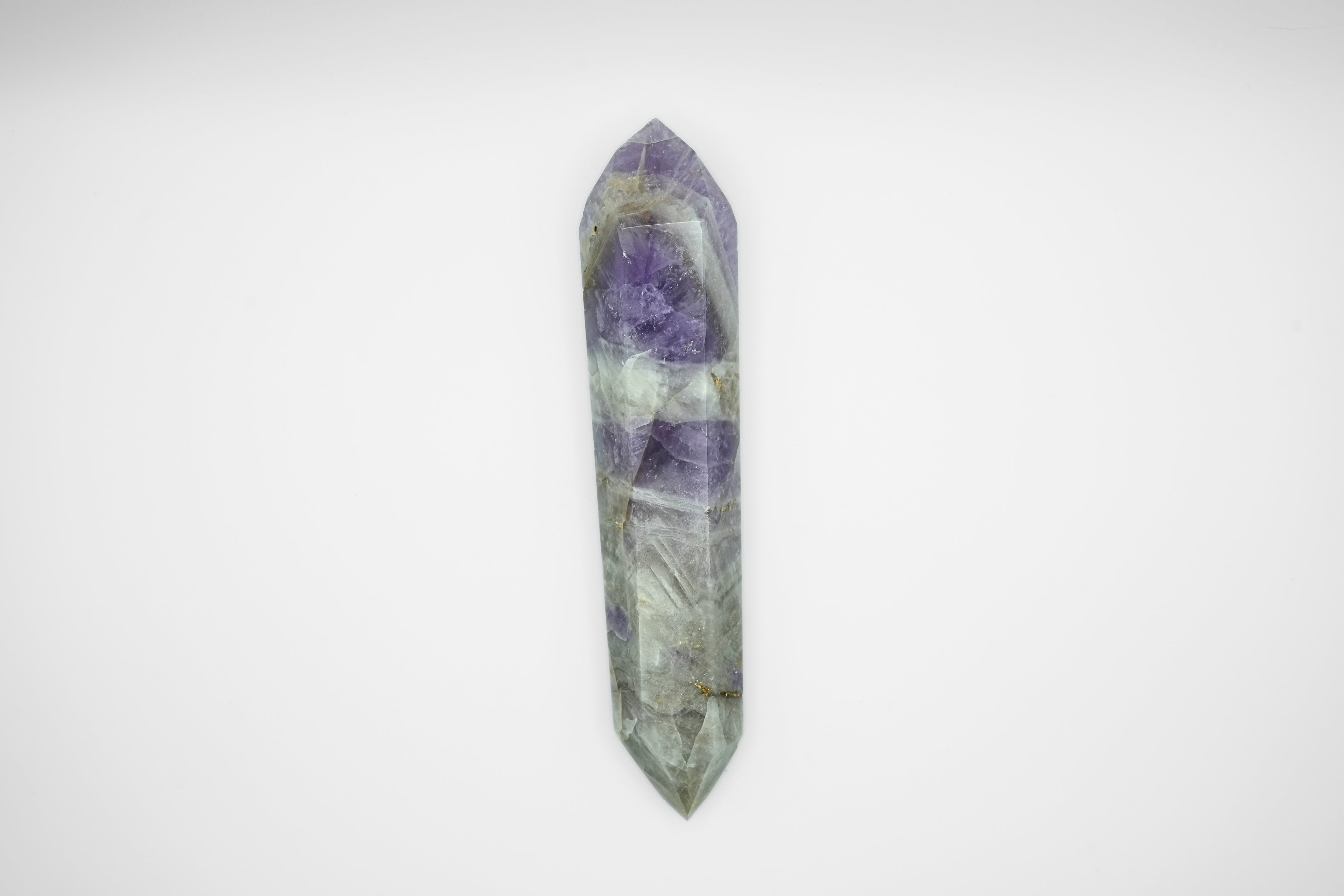 Chevron Amethyst DT Point Wand