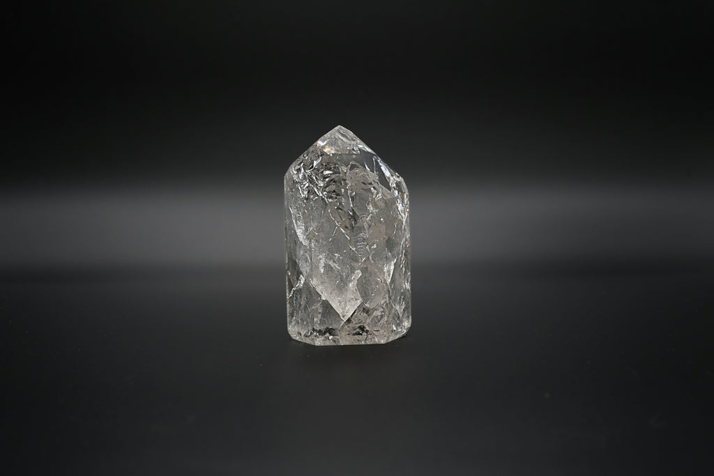 Clear Crackle Quartz Tower