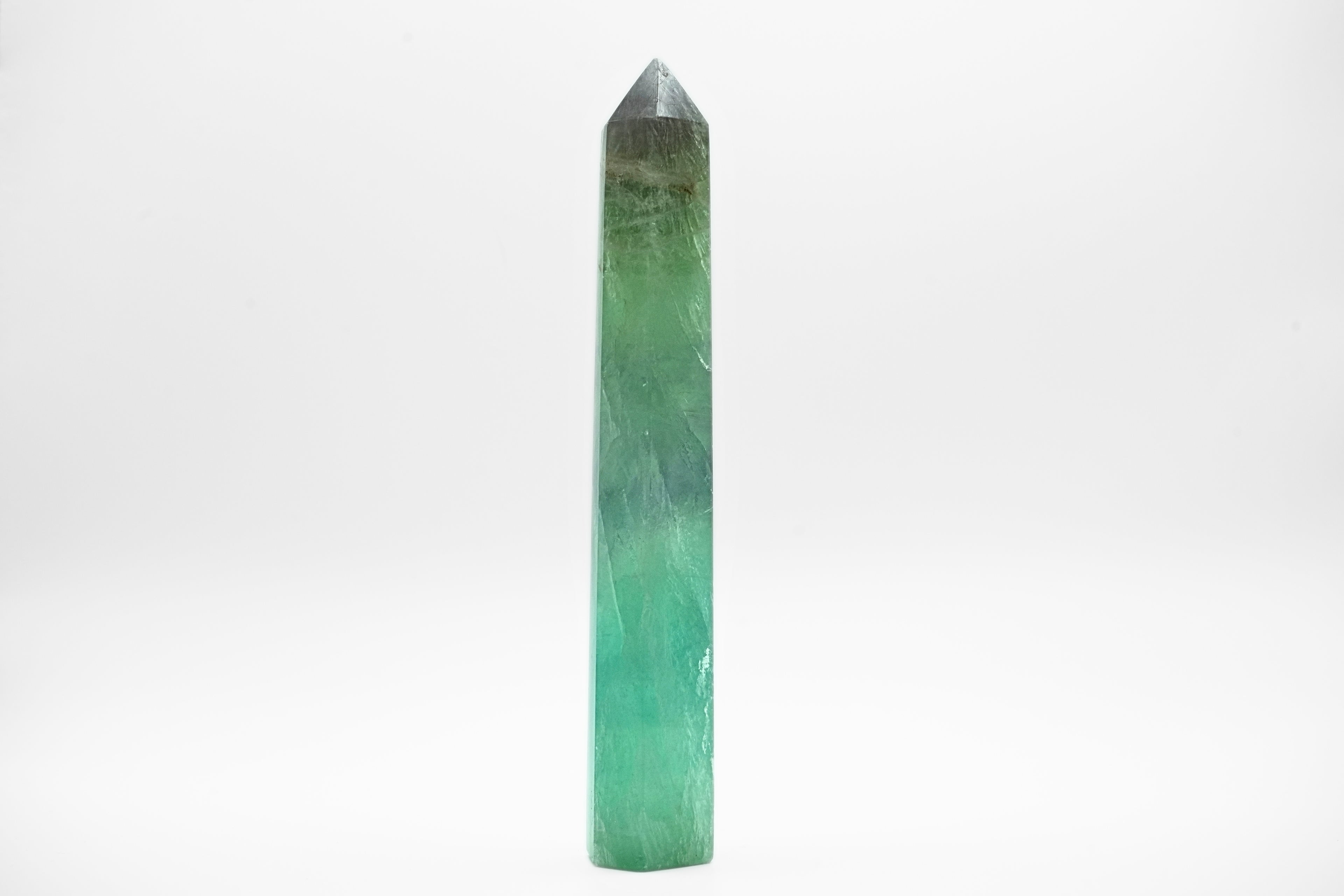Green Fluorite Tower (with Rainbow Fluorite hue)