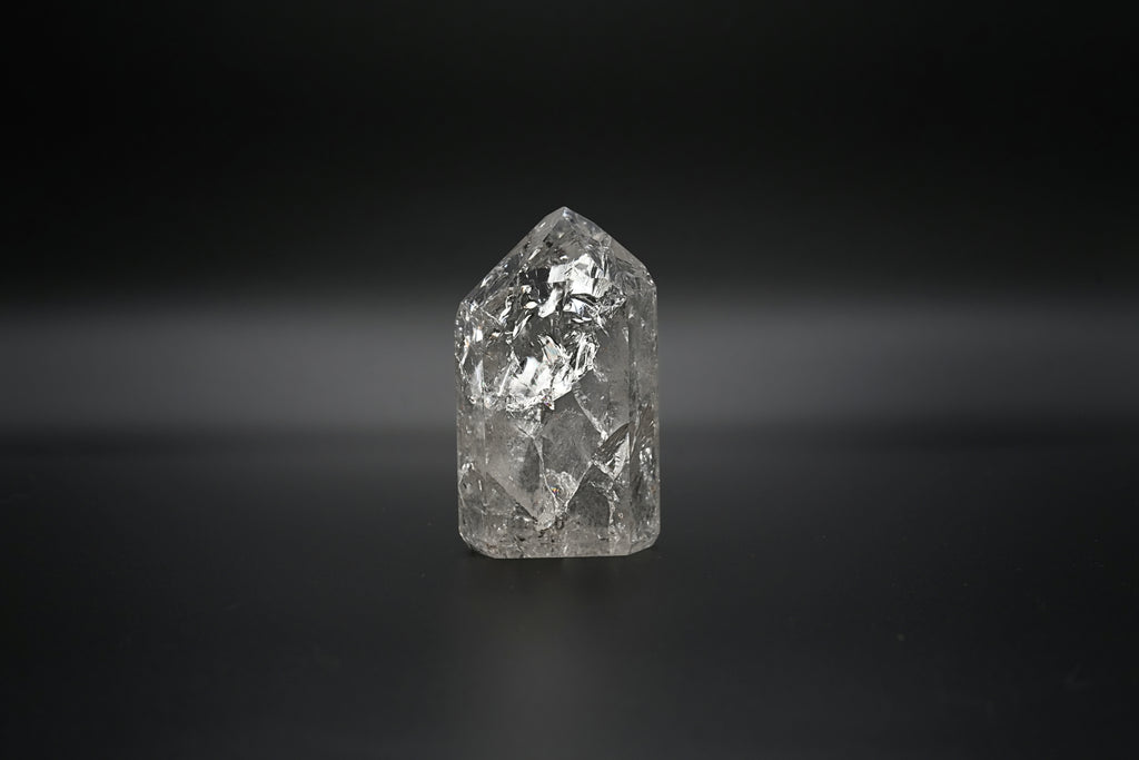 Clear Crackle Quartz Tower
