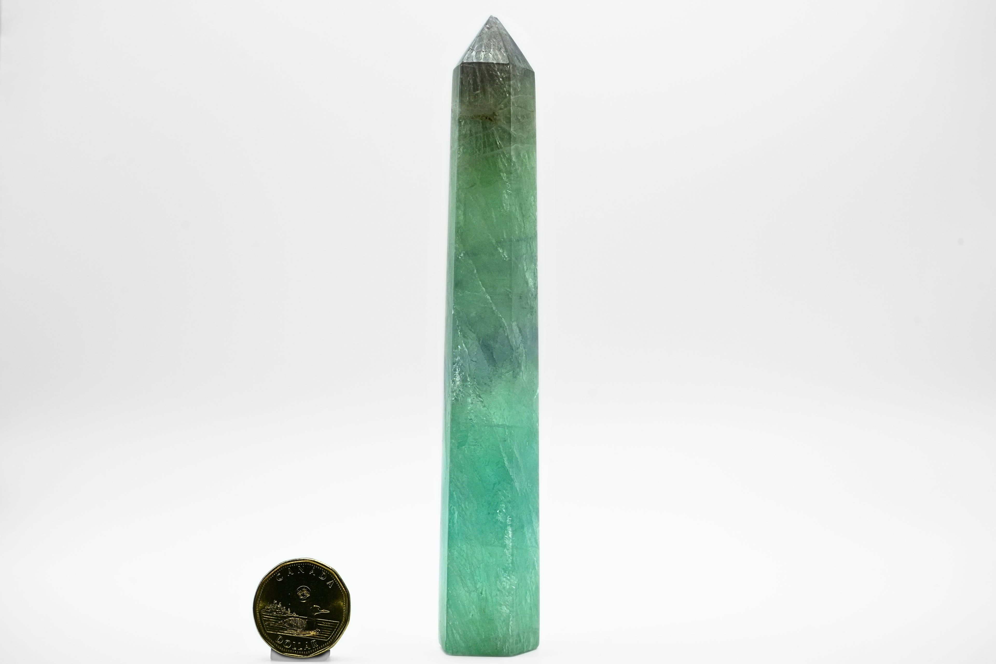 Green Fluorite Tower (with Rainbow Fluorite hue)