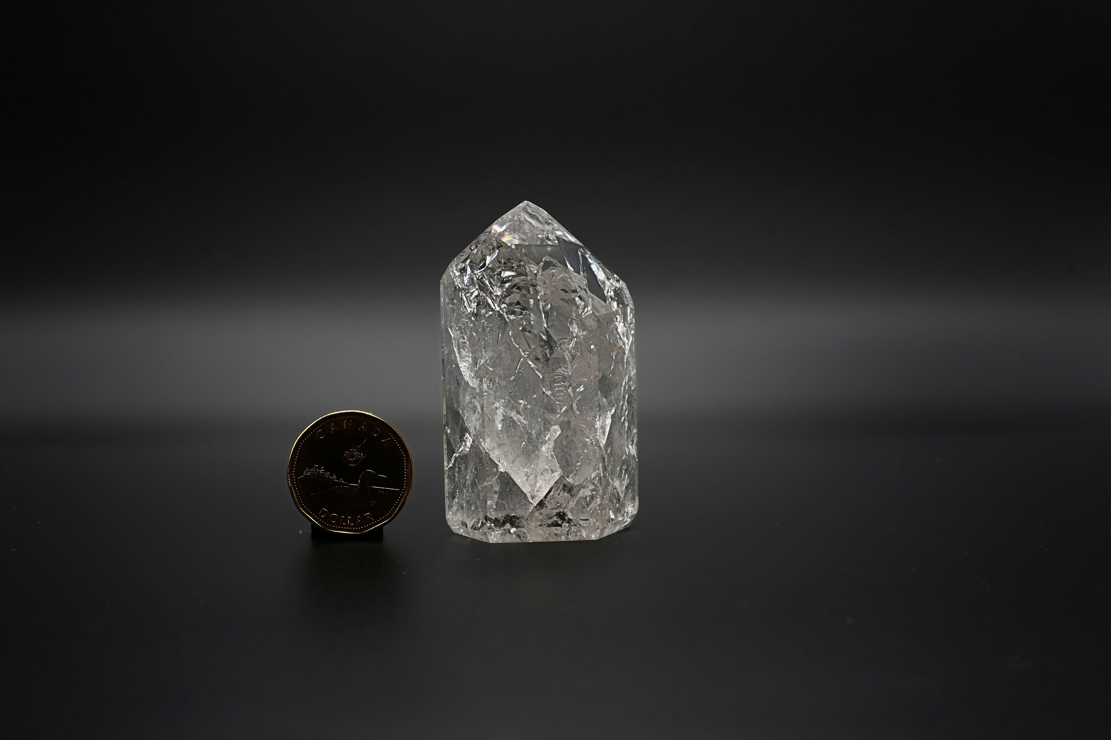 Clear Crackle Quartz Tower